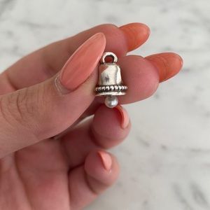 Bell Pandora charm with faux pearl